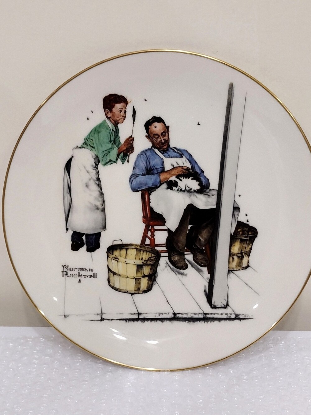 Gorham Cream and Gold Collector Plate Backstamp